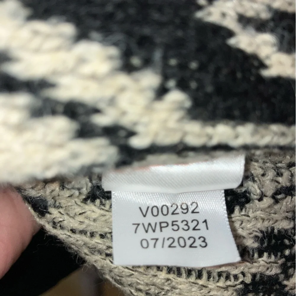 LUCKY BRAND NEW Aztec design waterfall open cardigan sweater sz L western GIFT - Picture 5 of 7